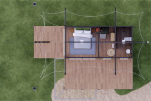 Eagle Tent interior furniture layout