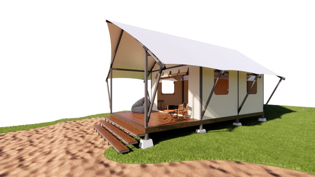 Ảnh 3D góc nhìn đối diện A Tent của Wild Duck Glamping Tent